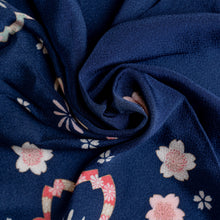 Load image into Gallery viewer, Furoshiki-Sakura Dark Blue.
