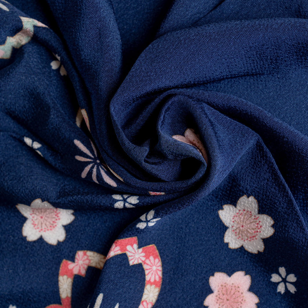 Furoshiki-Sakura Dark Blue.